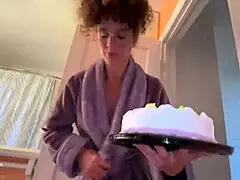 i feel so embarrassed when stepmom catches me masturbating at the family reunion in the bathroom.