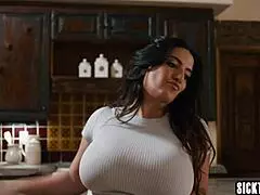 Stunning Big Tits Milf Sarah Arabic Banged by Stepson's Dad