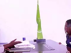 seductive pedicured babe gives bareback blowjob and footjob in outdoor sauna with big tits