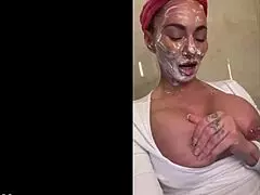 Quiet Girl in the Office with Sexy Accent and Tattoo Shows Big Ass at Parties