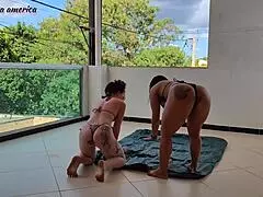 Could helping two whores lead to wild interracial fisting in sexy lingerie?