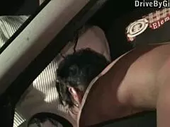 Public group interaction with random strangers through car window