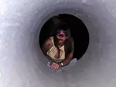 I Stopped To Fuck My Lover In Public Construction! Filling Her Holes With Monster Cock!