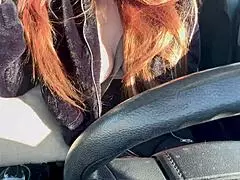 Italian Milf Artemisia Love Flashes Big Boobs on Solo Car Ride