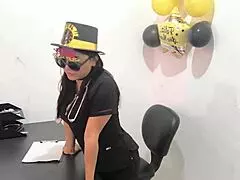 Oh, This Hot Latina Nurse Prepares An Anal Plug For Her Horny Buttocks At Work!