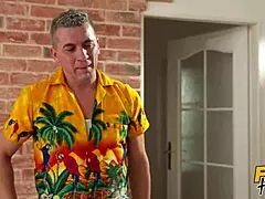 He says, 'Go in there and fuck that student, my thick juicy milf wife.' Watch her bent over in doggystyle.