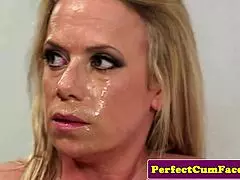 cum loving eurobabe gets facialized in pov 😏