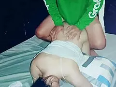 asian chubby pregnant mom bent over for doggystyle 😍