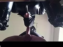 preview of me chairtied and hooded, forced to suck until he finishes