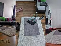 get hot and sweaty with me in triple cam naked workout, clothes ripped off?