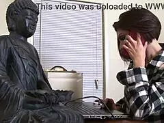 August Ames, the hot brunette in heels and lingerie, fingers her pussy and asshole while masturbating alone.