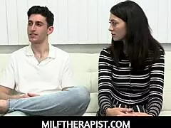 Milf Therapist-Doctor Kenzie Love Guides Stepsiblings Corra Cox and Nick Strokes