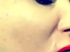 milf deepthroats cock with lots of spit and close up sucking