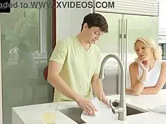 Laura bentley drains stepsons cock when hubby leaves