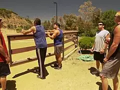 I love how Eva Angelina deepthroats and fucks a thick dick outdoors