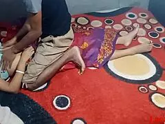 Red saree indian wife gets fucked officially 😏.