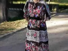 hairy mature flashing her bits in the park today 😜