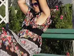 hairy mature flashing her bits in the park today 😜