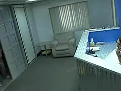 Holly West receives a cumshot to her tits after intense anal sex