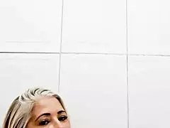 Shoving Dildo Deep In Pussy In Bathroom!