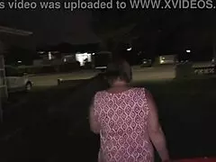 kiwi milf faces public embarrassment in the busy street while taking out the rubbish.