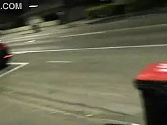 kiwi milf faces public embarrassment in the busy street while taking out the rubbish.