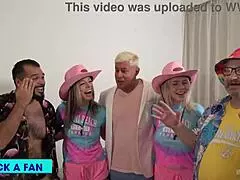 rebel rhyder and lana analise get spitroasted sloppy by those competition winners with choking and gagging