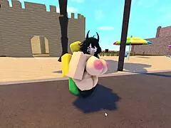 Emma Bent Over And Fucked By Three Guys On Whorblox Street
