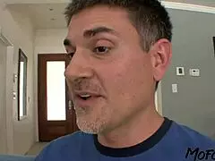 mofozo com - 18 year old brunette getting her first sloppy lick on monster cock