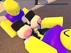 Emma Bent Over And Fucked By Three Guys On Whorblox Street