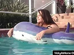 i watch vicky vette and teal conrad licking wet pussies by the pool