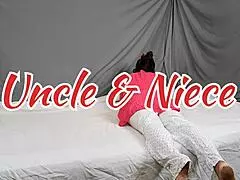 Riya sneaks a wild fuck with step uncle while aunt’s away. Can’t believe how wet and hairy she gets!