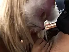 oh damn, white kitty karlie simon takes two cocks in double penetration with sexy lingerie on