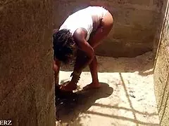 yo, can't get this german ebony bent over right here in public, sorry!