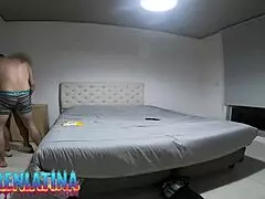 I record my husband with our argentine neighbor