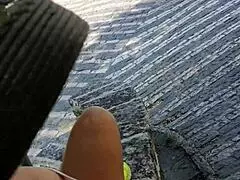 hot stepmom teases and blows in public 😏