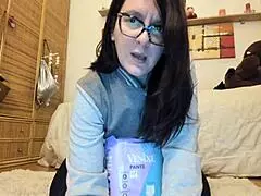 Exciting diaper full of pee for great fetish masturbation