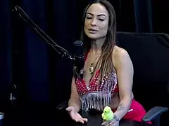 beautiful milf with tattoo shares orgasm stories in interview