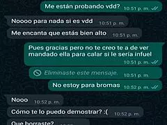 My friend in mini short gets hot on whatsapp chat