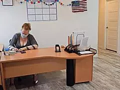 big ass boss lets janitor take off her panties and eat her pussy 😏