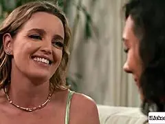 Milf chats with petite redhead neighbor intimately