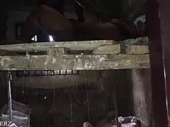 Hiden Room Sex with Big Black Cock on Wood for Long