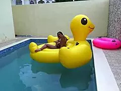 Maxine X Feels Intense Pleasure Playing With Her Pussy By The Pool