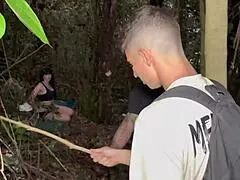 yenifer chacon feels so disoriented after hard forest fucking, cum dripping from her mouth