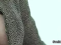 Check out unfaithful British MILF Sonia unveiling her huge tits