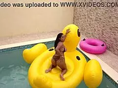 Maxine X Feels Intense Pleasure Playing With Her Pussy By The Pool