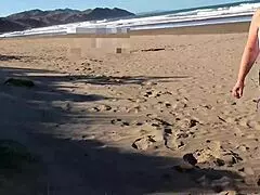 Look at this trashy Kiwi milf in see-through clothes at the beach. She got creampied right in public view!