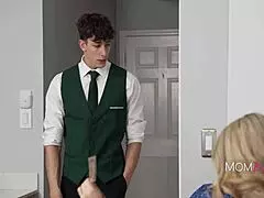 The boss got caught at her desk with Abby Rose and Parker Ambrose in a hardcore session