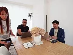 Hot Young Latina Seduces Friend for Wild Threesome with Maid