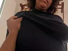 Stepmom's huge boobs sneak into my room at night